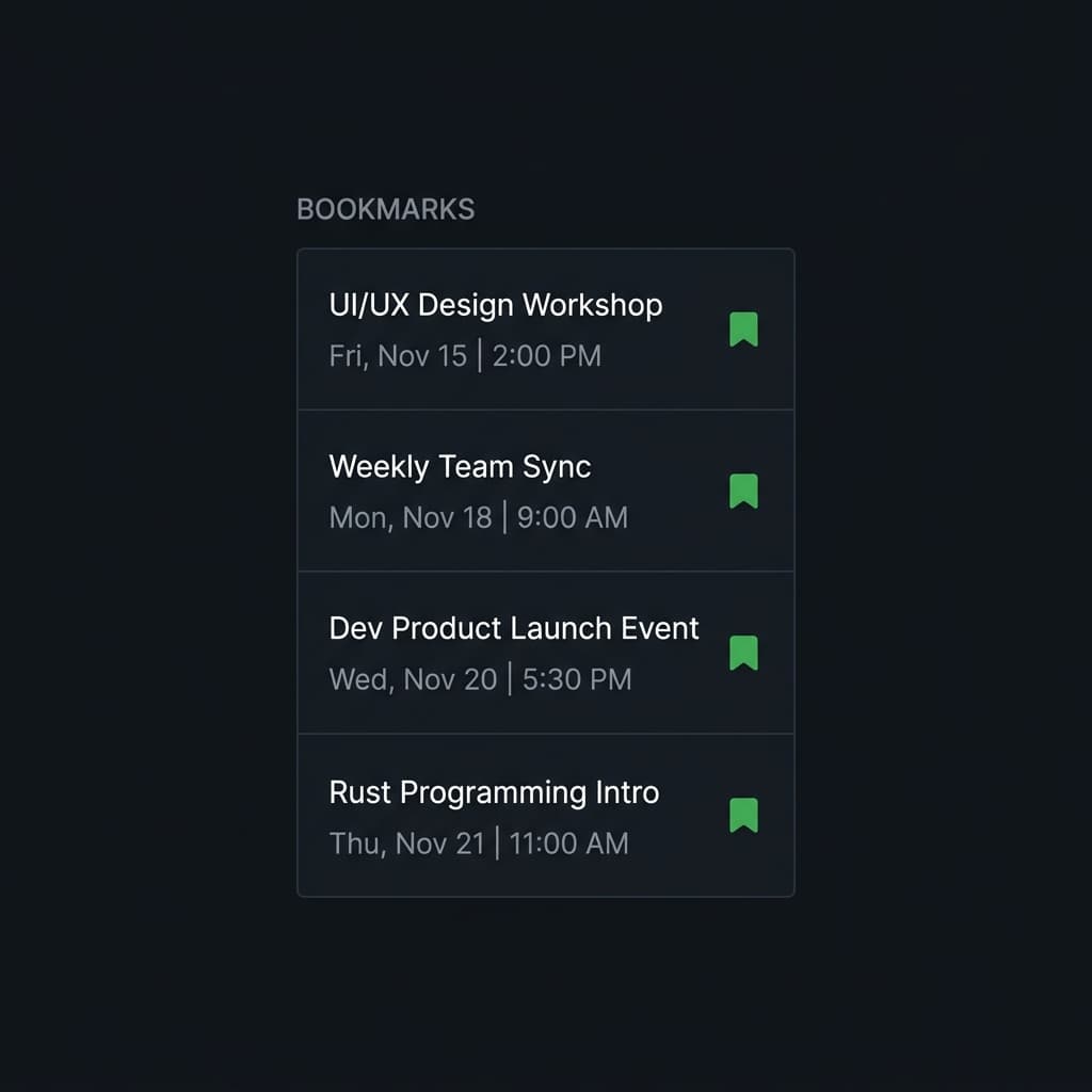 Bookmark Events